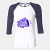 Ladies' Baby Rib Three-QuarterSleeve Contrast Raglan T-Shirt Thumbnail