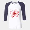 Ladies' Baby Rib Three-QuarterSleeve Contrast Raglan T-Shirt Thumbnail
