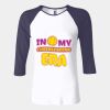 Ladies' Baby Rib Three-QuarterSleeve Contrast Raglan T-Shirt Thumbnail