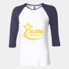 Ladies' Baby Rib Three-QuarterSleeve Contrast Raglan T-Shirt Thumbnail