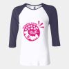 Ladies' Baby Rib Three-QuarterSleeve Contrast Raglan T-Shirt Thumbnail