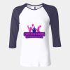 Ladies' Baby Rib Three-QuarterSleeve Contrast Raglan T-Shirt Thumbnail