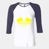 Ladies' Baby Rib Three-QuarterSleeve Contrast Raglan T-Shirt Thumbnail