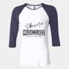 Ladies' Baby Rib Three-QuarterSleeve Contrast Raglan T-Shirt Thumbnail