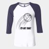 Ladies' Baby Rib Three-QuarterSleeve Contrast Raglan T-Shirt Thumbnail