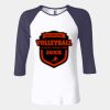 Ladies' Baby Rib Three-QuarterSleeve Contrast Raglan T-Shirt Thumbnail