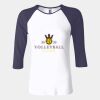 Ladies' Baby Rib Three-QuarterSleeve Contrast Raglan T-Shirt Thumbnail