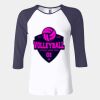 Ladies' Baby Rib Three-QuarterSleeve Contrast Raglan T-Shirt Thumbnail