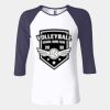Ladies' Baby Rib Three-QuarterSleeve Contrast Raglan T-Shirt Thumbnail