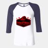 Ladies' Baby Rib Three-QuarterSleeve Contrast Raglan T-Shirt Thumbnail