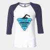 Ladies' Baby Rib Three-QuarterSleeve Contrast Raglan T-Shirt Thumbnail