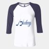 Ladies' Baby Rib Three-QuarterSleeve Contrast Raglan T-Shirt Thumbnail