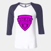 Ladies' Baby Rib Three-QuarterSleeve Contrast Raglan T-Shirt Thumbnail