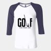 Ladies' Baby Rib Three-QuarterSleeve Contrast Raglan T-Shirt Thumbnail