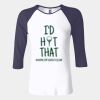 Ladies' Baby Rib Three-QuarterSleeve Contrast Raglan T-Shirt Thumbnail