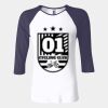 Ladies' Baby Rib Three-QuarterSleeve Contrast Raglan T-Shirt Thumbnail
