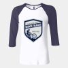 Ladies' Baby Rib Three-QuarterSleeve Contrast Raglan T-Shirt Thumbnail