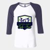 Ladies' Baby Rib Three-QuarterSleeve Contrast Raglan T-Shirt Thumbnail