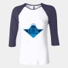 Ladies' Baby Rib Three-QuarterSleeve Contrast Raglan T-Shirt Thumbnail