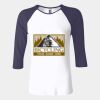 Ladies' Baby Rib Three-QuarterSleeve Contrast Raglan T-Shirt Thumbnail