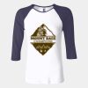 Ladies' Baby Rib Three-QuarterSleeve Contrast Raglan T-Shirt Thumbnail
