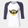 Ladies' Baby Rib Three-QuarterSleeve Contrast Raglan T-Shirt Thumbnail