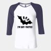 Ladies' Baby Rib Three-QuarterSleeve Contrast Raglan T-Shirt Thumbnail