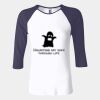 Ladies' Baby Rib Three-QuarterSleeve Contrast Raglan T-Shirt Thumbnail