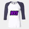 Ladies' Baby Rib Three-QuarterSleeve Contrast Raglan T-Shirt Thumbnail