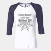 Ladies' Baby Rib Three-QuarterSleeve Contrast Raglan T-Shirt Thumbnail