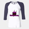 Ladies' Baby Rib Three-QuarterSleeve Contrast Raglan T-Shirt Thumbnail
