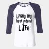 Ladies' Baby Rib Three-QuarterSleeve Contrast Raglan T-Shirt Thumbnail