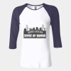 Ladies' Baby Rib Three-QuarterSleeve Contrast Raglan T-Shirt Thumbnail