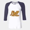 Ladies' Baby Rib Three-QuarterSleeve Contrast Raglan T-Shirt Thumbnail