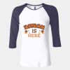 Ladies' Baby Rib Three-QuarterSleeve Contrast Raglan T-Shirt Thumbnail