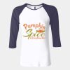 Ladies' Baby Rib Three-QuarterSleeve Contrast Raglan T-Shirt Thumbnail