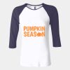 Ladies' Baby Rib Three-QuarterSleeve Contrast Raglan T-Shirt Thumbnail