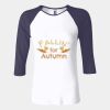 Ladies' Baby Rib Three-QuarterSleeve Contrast Raglan T-Shirt Thumbnail