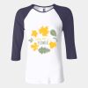 Ladies' Baby Rib Three-QuarterSleeve Contrast Raglan T-Shirt Thumbnail