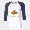Ladies' Baby Rib Three-QuarterSleeve Contrast Raglan T-Shirt Thumbnail