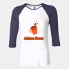Ladies' Baby Rib Three-QuarterSleeve Contrast Raglan T-Shirt Thumbnail
