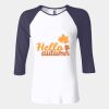 Ladies' Baby Rib Three-QuarterSleeve Contrast Raglan T-Shirt Thumbnail