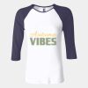 Ladies' Baby Rib Three-QuarterSleeve Contrast Raglan T-Shirt Thumbnail