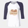 Ladies' Baby Rib Three-QuarterSleeve Contrast Raglan T-Shirt Thumbnail