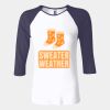Ladies' Baby Rib Three-QuarterSleeve Contrast Raglan T-Shirt Thumbnail