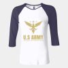 Ladies' Baby Rib Three-QuarterSleeve Contrast Raglan T-Shirt Thumbnail
