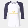Ladies' Baby Rib Three-QuarterSleeve Contrast Raglan T-Shirt Thumbnail