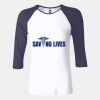 Ladies' Baby Rib Three-QuarterSleeve Contrast Raglan T-Shirt Thumbnail