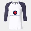Ladies' Baby Rib Three-QuarterSleeve Contrast Raglan T-Shirt Thumbnail