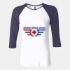 Ladies' Baby Rib Three-QuarterSleeve Contrast Raglan T-Shirt Thumbnail